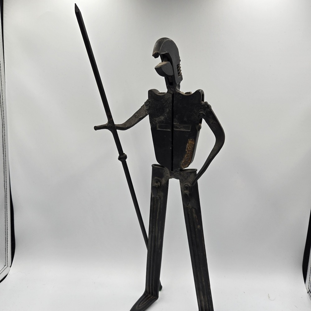 VTG Brutalist MCM Tall Man Statue 17" Metal Sculpture‎ Repurposed Tools Folk Art